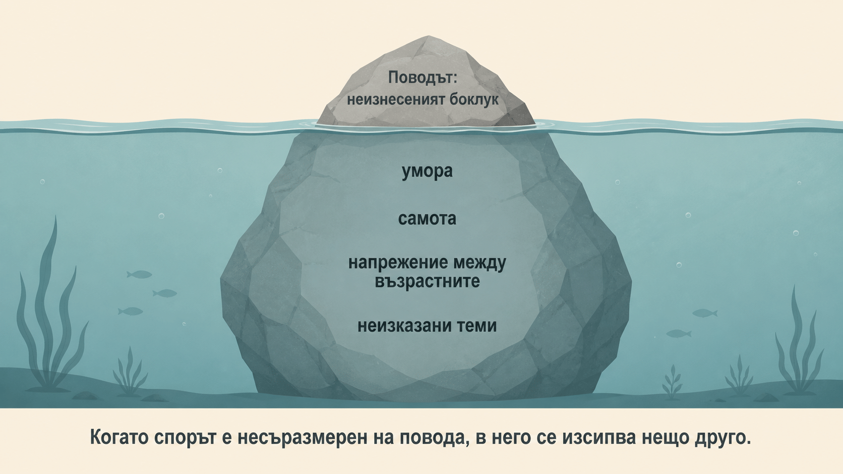 Айсберг показва, че зад спора за неизхвърления боклук стоят умора, самота,
